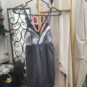 Lululemon Athletica Black and Gray Tank Top